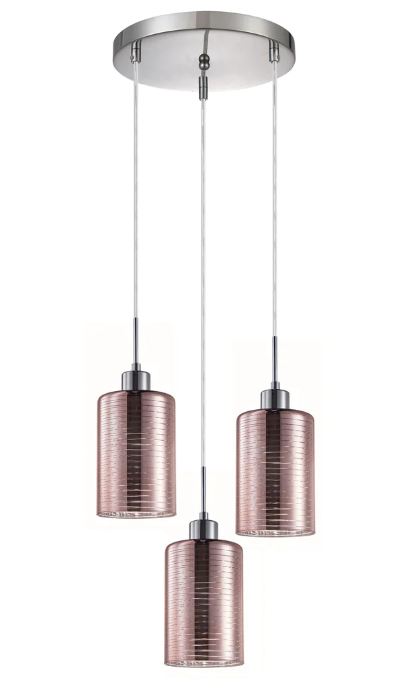 ESPEJO2X3R: Iron & Rose Gold Oblong Glass with Line Effect